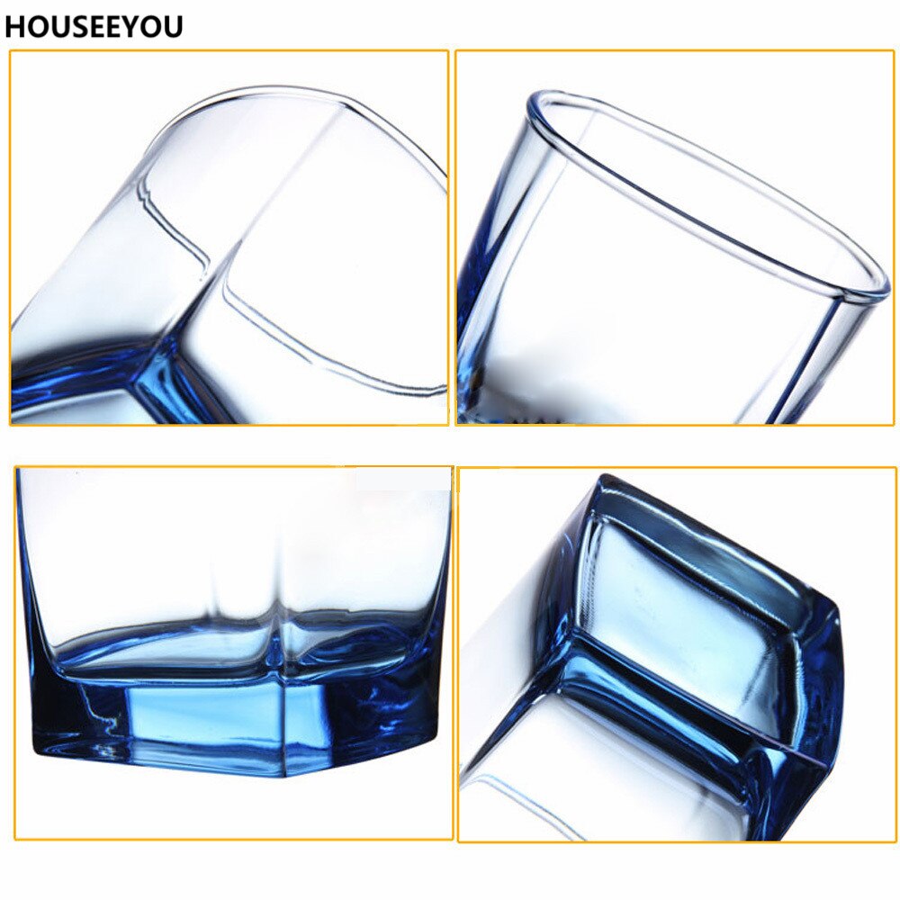 Vasos cuadrados de cristal para Bar y hogar, vasos de a la de 300ml, color blanco, vasos de whisky, vasos pequeños de vino
