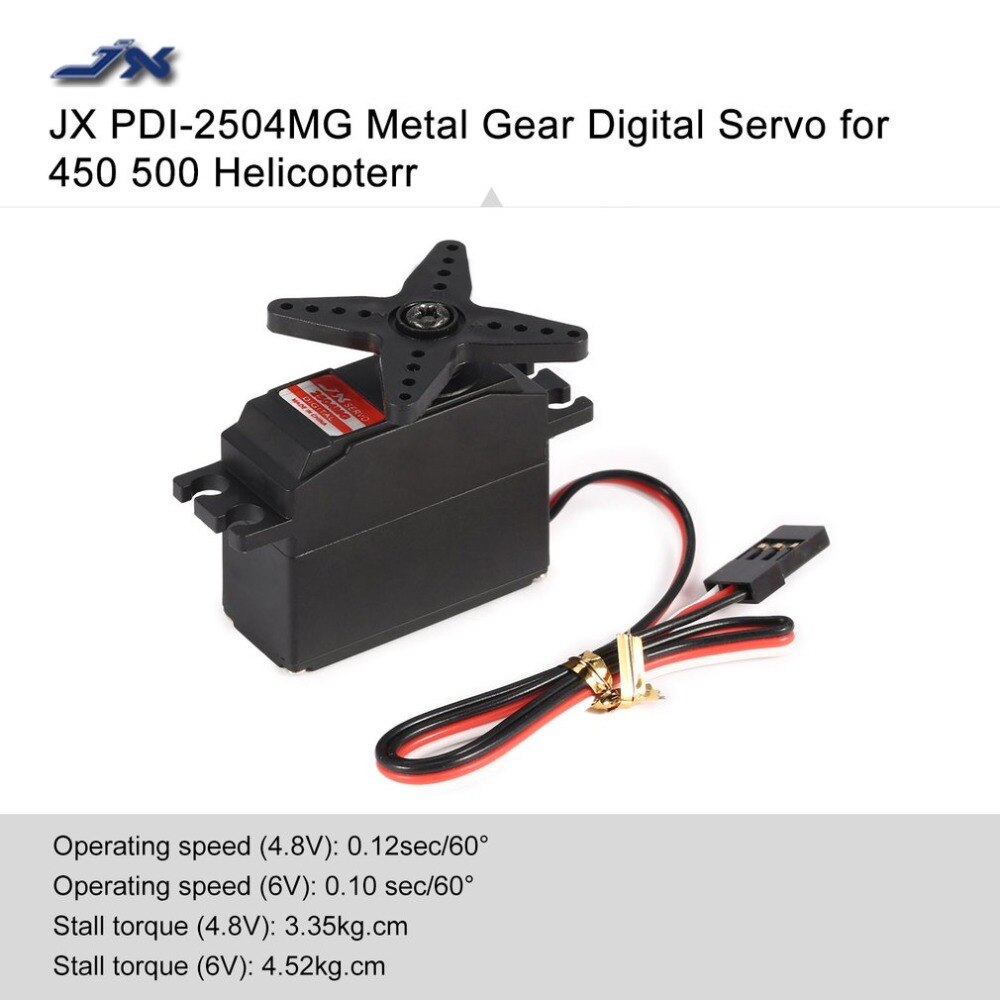 JX PDI-2504MG 4,8 V-6V 4KG Metall Getriebe Digital Ader Servo für RC 450 500 Hubschrauber Feste-flüGel Flugzeug teile