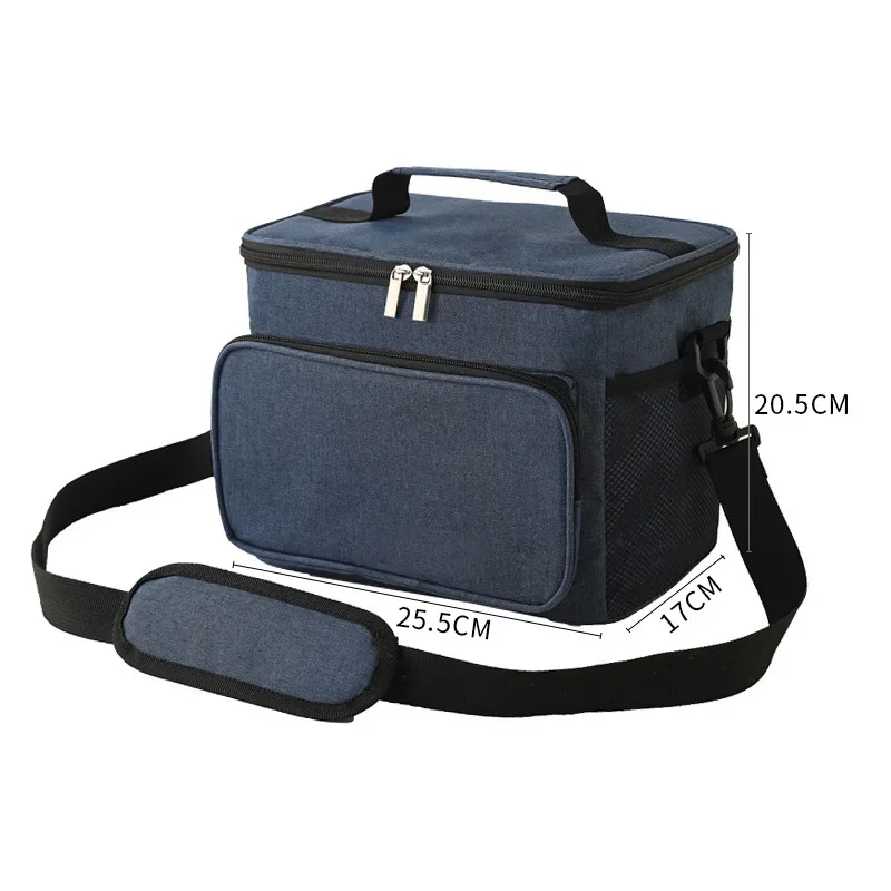 Portable Cooler Bag For Food Thermal Lunch Bag Waterproof Travel Insulated Picnic Box Camping BBQ Family Outdoor Activities: Beige