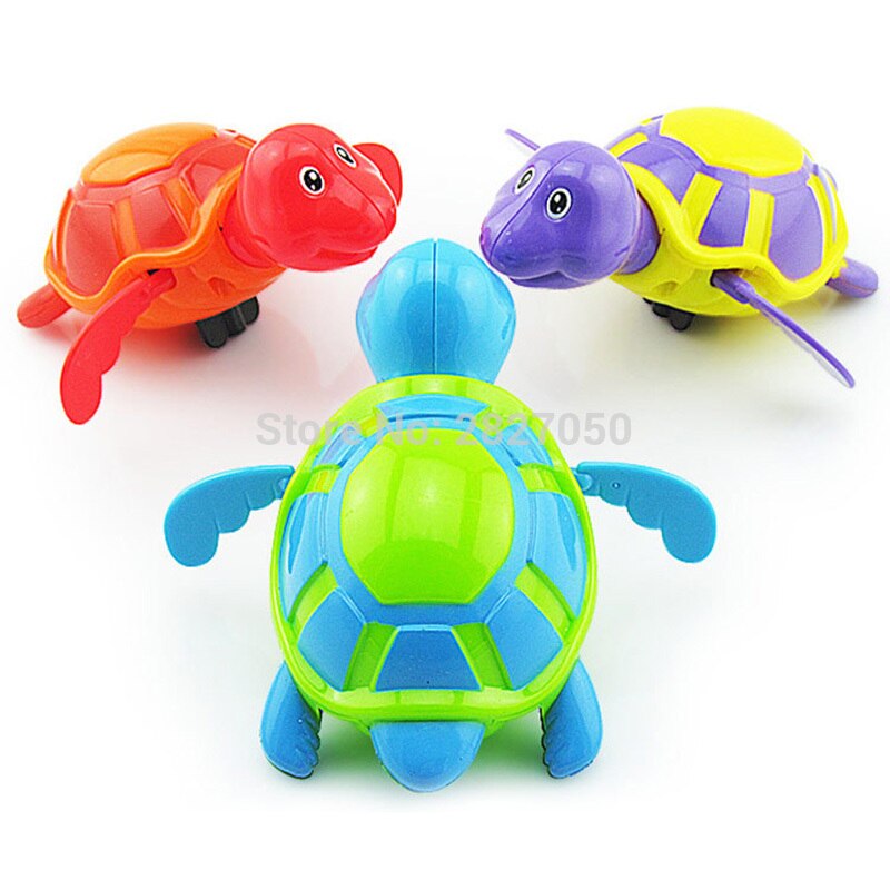 Clockwork Dabbling Zwemmen Schildpad Wind-up Schildpad Keten kawaii baby bad speelgoed voor Kids Infant