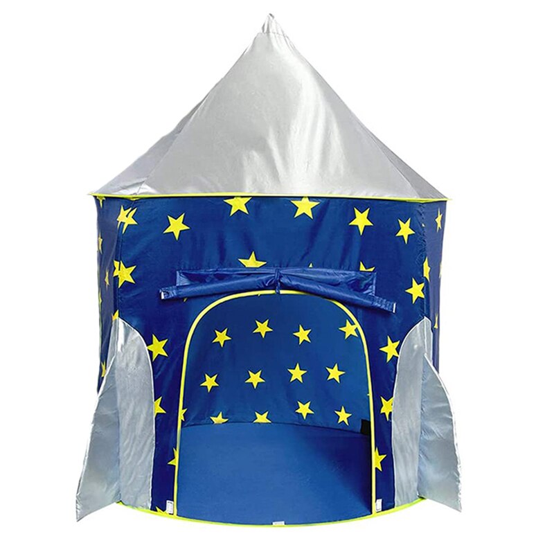 3 In 1 Kids Rocket Tents Crawl Tunnel Ball Pit Children Castle Playhouse for Boys Girls Indoor Outdoor Children&#39;s Tent: 1 pcs