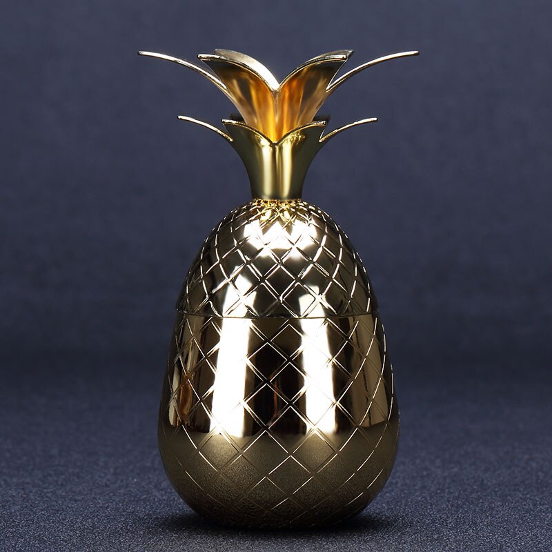 80-100ml Mini Ananas Tasse Edelstahl Cocktail Tasse Becher Barmann Molekulare Tasse Metall Schuss Wein Glas Trinken ausrügestochen