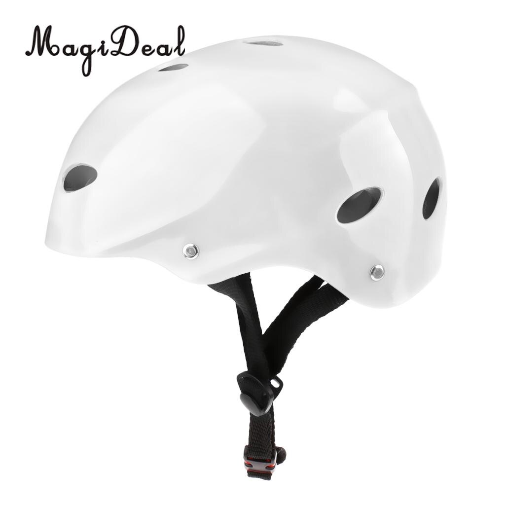 MagiDeal CE Approvato Acqua Sicurezza e prevenzione nello sport Casco Wakeboard Kayak Canoa Barca Deriva Surf Skateboard di Protezione In Bicicletta Cappello di S M L: M White