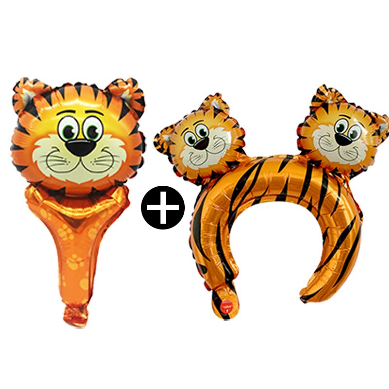 Hoofdband Haarbanden Aluminium Folie Ballon Cartoon Dier Haaraccessoires Club Speelgoed Aluminium Film Ballon Stack Scan Code Kleine G