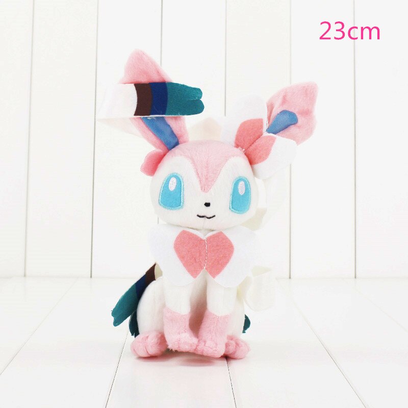 13-33cm eevee murloc plush cartoon doll toys Jigglypuff Chansey Zygarde Pikipek Goomy white Alola Vulpix Rotom Growlithe dog toy: eevee