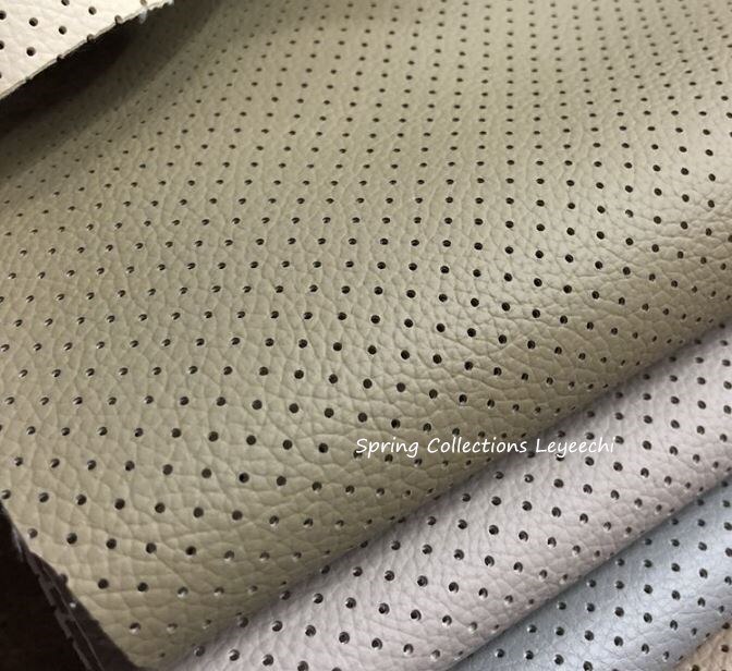 140*100cm åndbart vandabsorberende pu læder perforeret broderet plaid stof bil interiør tag stof plaid tyk 1mm