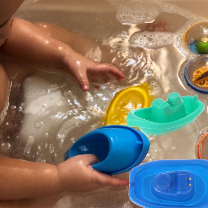 4 Stuks Little Boot Trein Bad Speelgoed Badkamer Baby Speelgoed Abs Zwembad