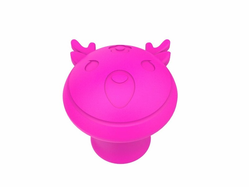 Face Slimming Tool Face Lift Skin Firming V Shape Exerciser Instrument Cute Portable Anti Wrinkle Mouth Exercise Tool: Rose Red Fawn