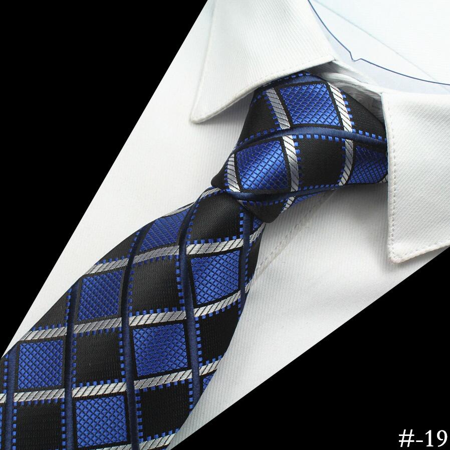Ricnais – cravates à carreaux et à rayures pour hommes, 1200 aiguilles de , 100% soie, vêtements classiques pour Business, mariage: 19