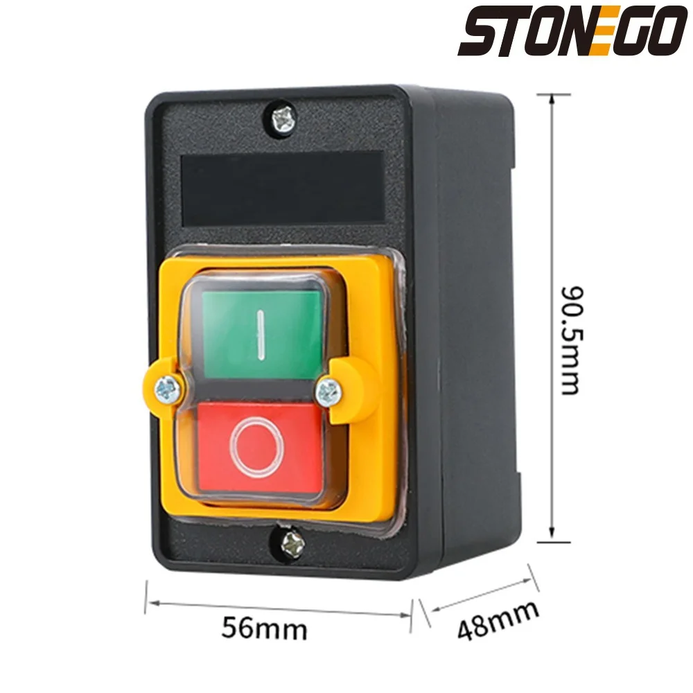 STONEGO Wasserdichter Druckschalter, Autowaschanlage, Pressmaschine, Schleifen, SäGen, Maschine, Schlauchmaschine, Steuerschalter