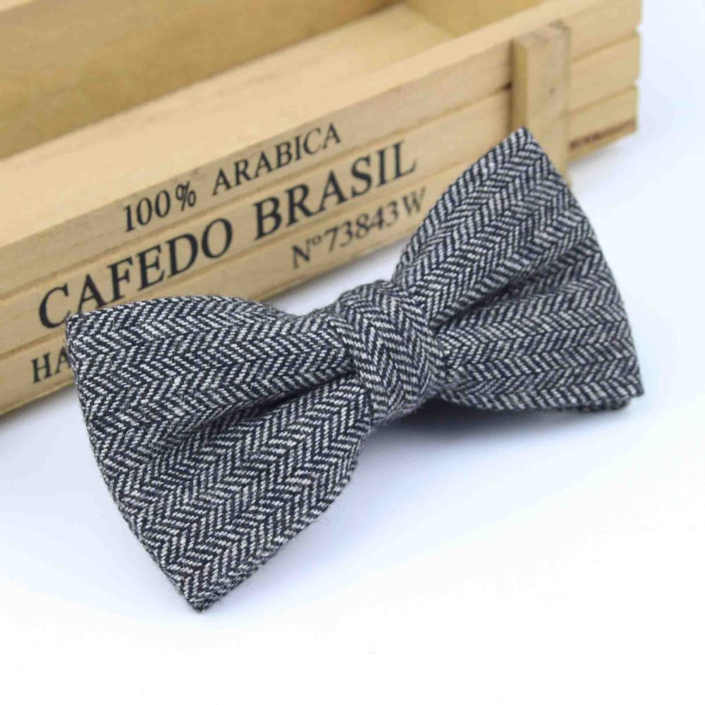 Overlegen klassisk formell ull bomull sløyfe gravata flere farger houndstooth mønster slips herre luksus slips tweed sløyfe: 16