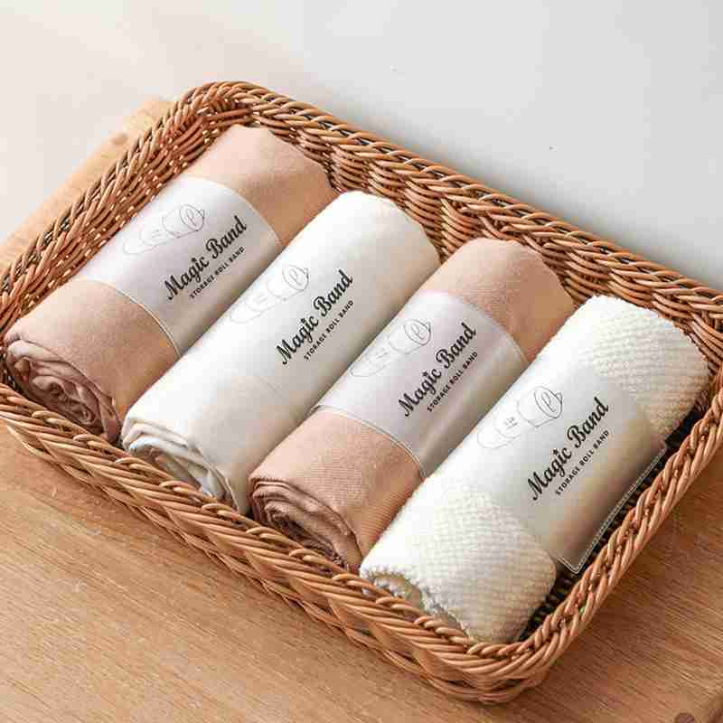 Kledingrol met zelfklevende banden voor het eenvoudig sorteren van broeken, opbergen van kleding en met overhemden, huishoudelijk reizen, kleding  f5 d 6