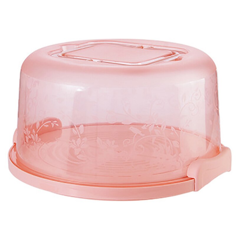 Portable Cake Storage Box Baking Packaging Box Birthday Cake Wedding Dessert Fruit Visible Storage Box Kitchen Baking Tools: pink 1