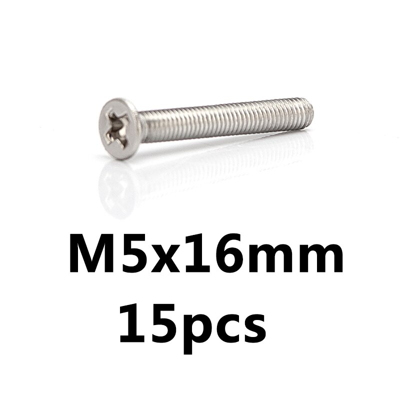 304 Stainless Steel Phillips Countersunk Screws Flat Head Screw M5 Cross Recessed Bolt Length 6mm-70mm: SZCT5x16x15