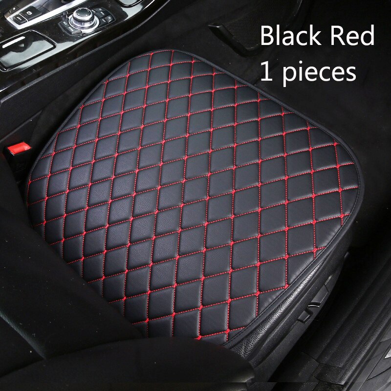 Universal Car Seat Cover PU Leather Auto Cushion Protector Mat Interior Parts For Ford Focus ST RS SE ST170 ST225 ST250 ST300: 1pc-Black Red