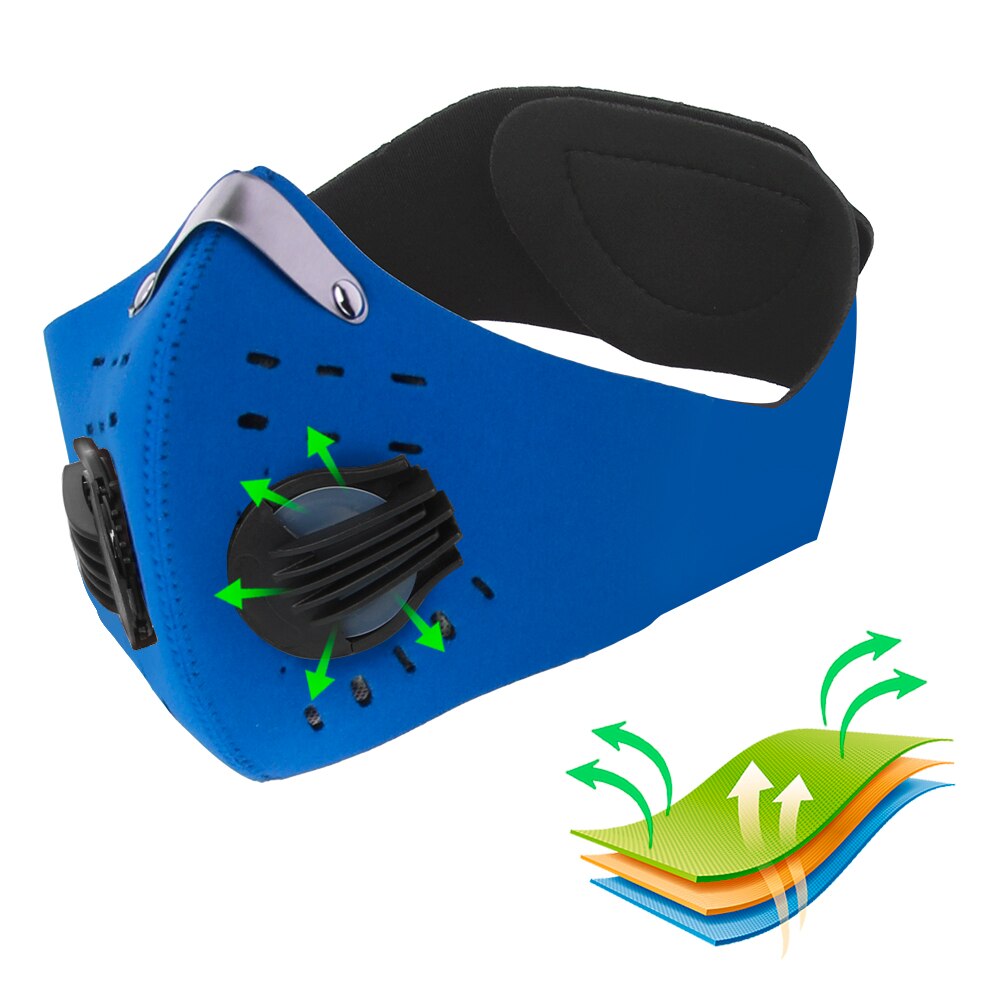 Yosolo 1Pc Activated Carbon Anti-Vervuiling Maskers Beschermende Fietsen Masker Ademhalingsautomaat Fietsen Masker Met Filter