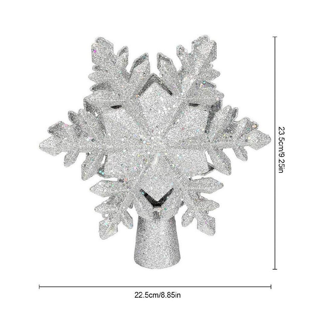 Christmas Tree Topper Snowflake Shape Projection Light Christmas Tree Fairy-Christmas Tree Snowflake Shape Decoration Light