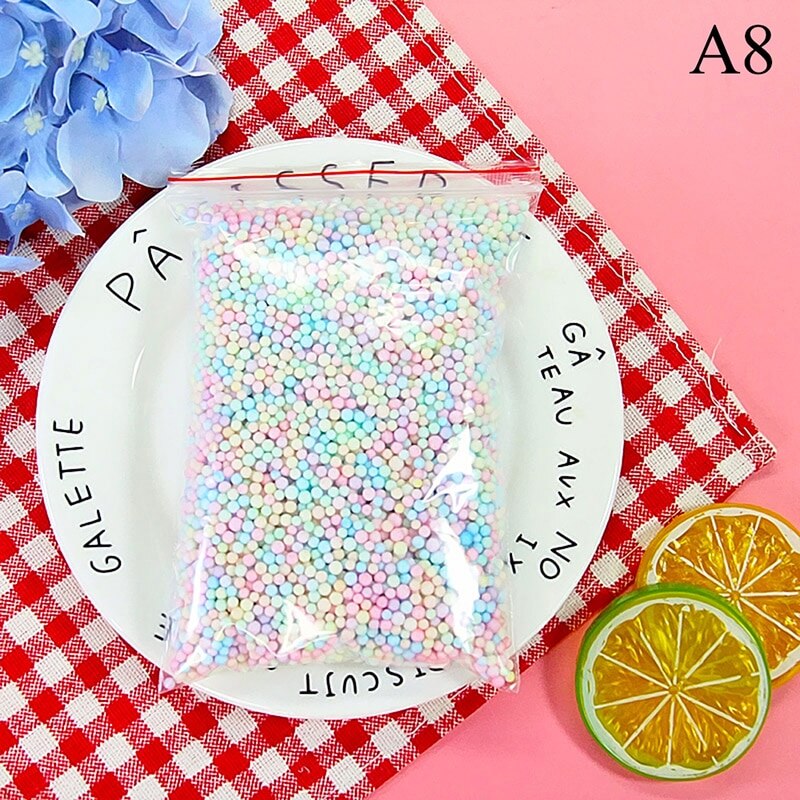 Bolas pequeñas de espuma para relleno de espuma, accesorios para manualidades, 2-6mm, 1 paquete: A8