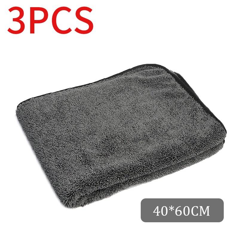 6pcs Microfiber Towels Car Washing Towel Microfiber 600GSM Auto Extra Soft Rag Car Care Cleaning Drying Cloth Grade: 40x60cm 3pcs