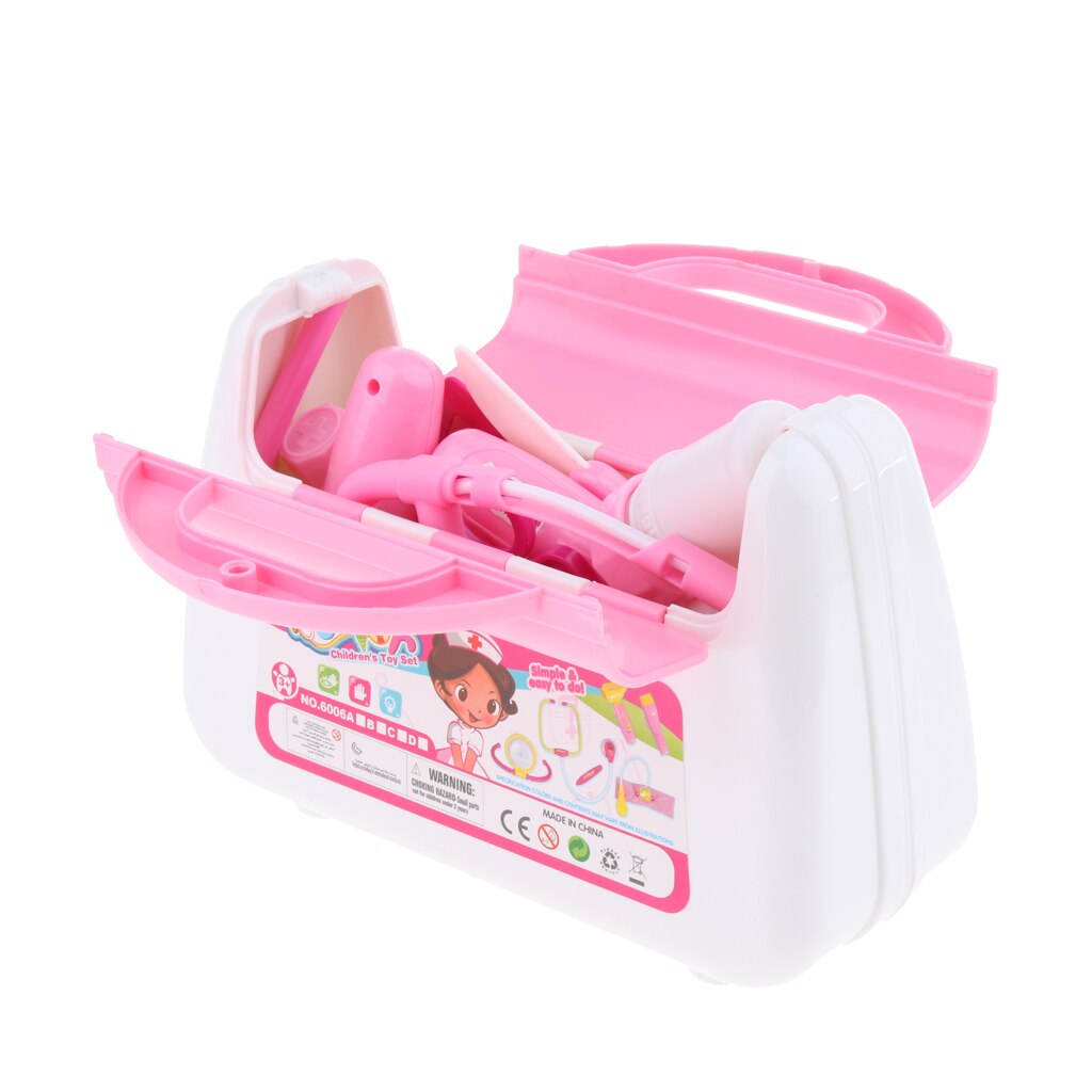 Simulazione Medico e Infermiere Kit per I Bambini Del Bambino Pretend Medico Giochi di ruolo Giochi Per Bambini Delle Ragazze Dei Ragazzi In Età Prescolare Giocattolo Inerente Allo Sviluppo di 15pcs rosa