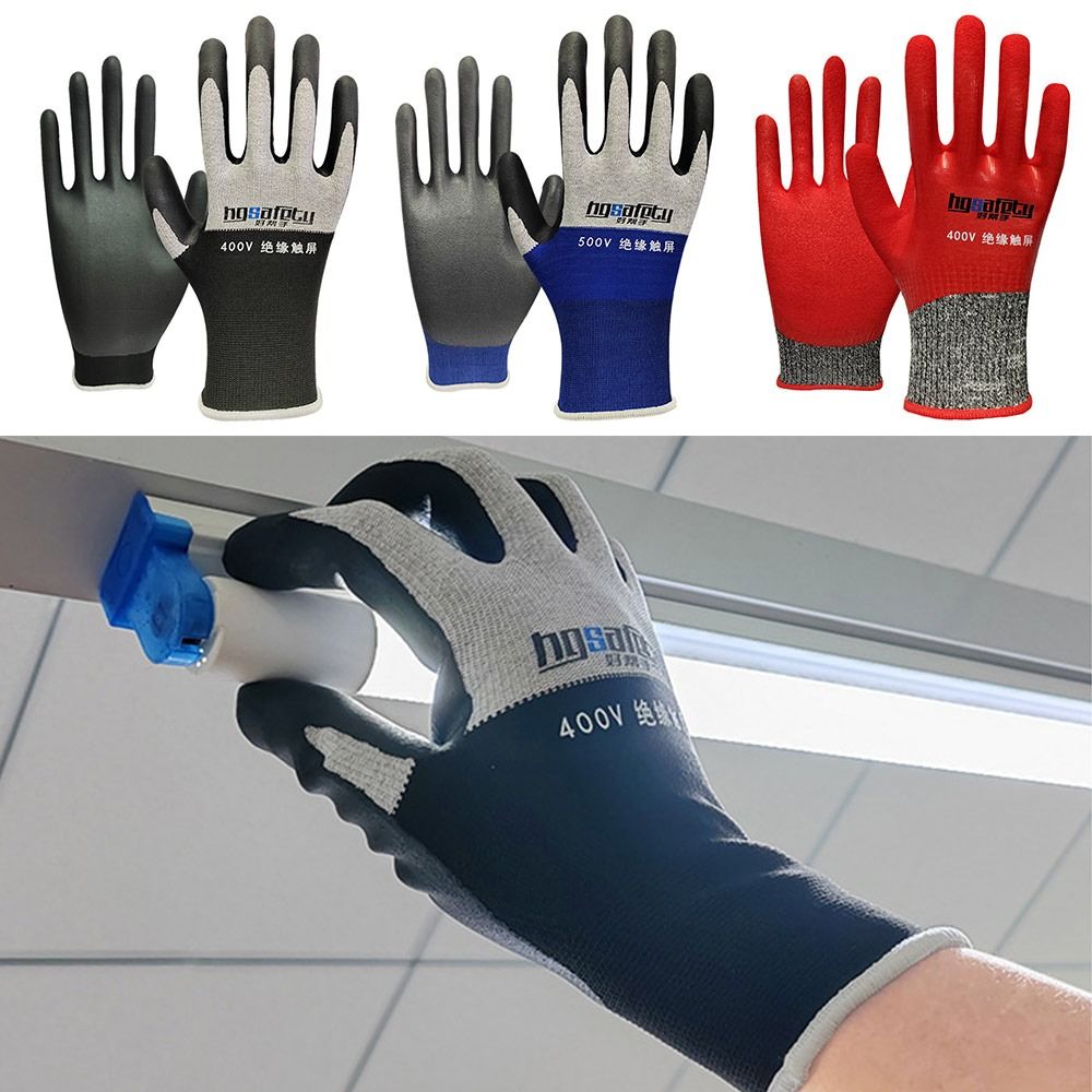 Gants Isolants Ultra-Minces pour Électricien, Résistants à la Tension 400V/500V, en Caoutchouc, Écran Tactile, Isolation Isotindustrielle
