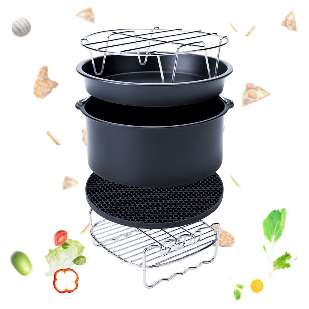 Lucht Friteuse Accessoires 8 Inch Voor Gowise Phillips Cozyna En Secura, Set Van 8, fit Alle Airfryer 3.7 4.2 5.3 5.8QT