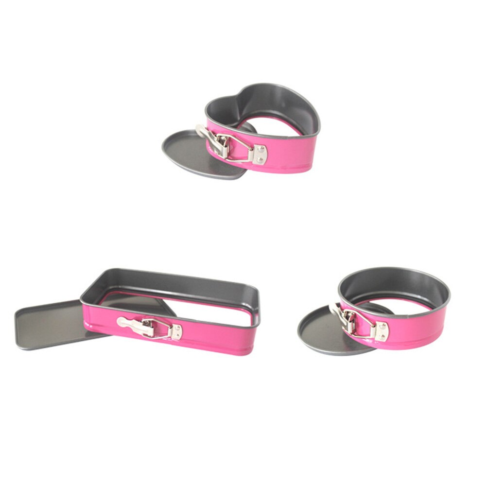 3Pcs Non-stick Slipknot Verwijderbare Base Tray Cake Bakvorm Pan Cake Pan Cake Verwijderbare Lade Cheesecake Diy bakvorm Set