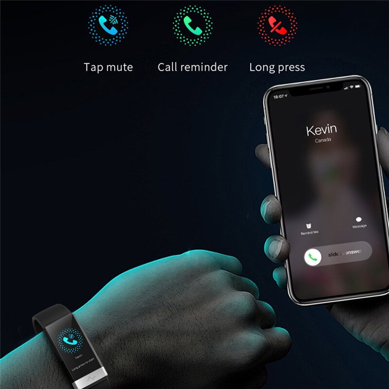 V19 Braccialetto Intelligente ECG + PPG Frequenza Cardiaca Misuratore di Pressione Sanguigna di Ossigeno Monitoraggio del Sonno Bluetooth Inseguitore di fitness Astuto Della Vigilanza