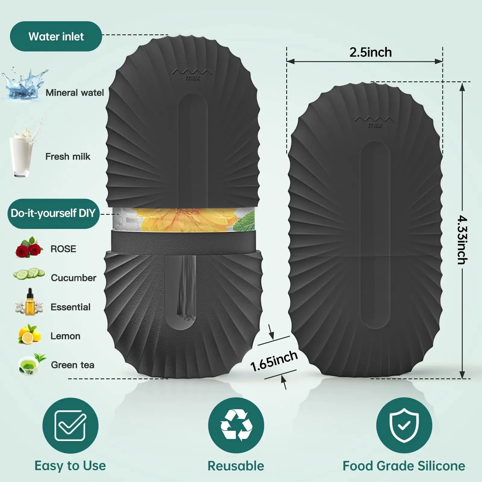 Rodillo de hielo para cara y ojos, belleza Facial, reafirmante, rodillo de hielo refrescante para la piel, molde de silicona para cubitos de hielo, herramienta reutilizable para el cuidado de la piel Facial