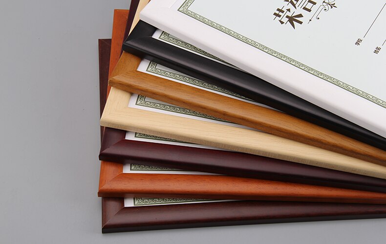 Wall Mounted & Countertop Solid Wood Wooden Certficate Frames for Diploma,Certificate,Picture and Poster WP006