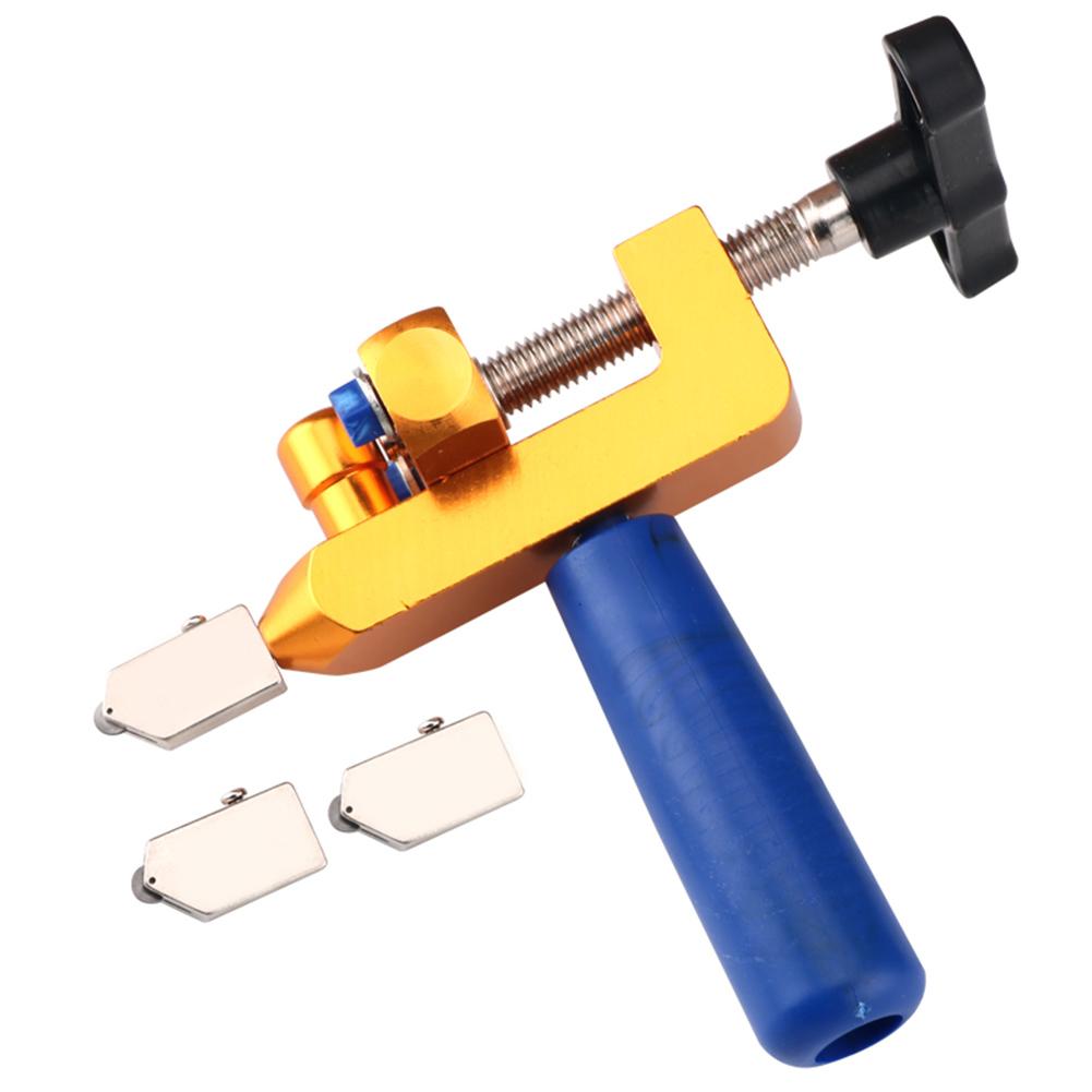 Roller Glass Cutter Ceramic Tile Opener Breaker Multi-functional Labor-saving Glass Cutting Tools with Spare Cutter Heads