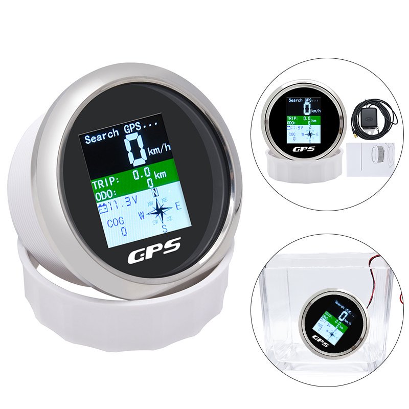 85mm GPS Tachometer Kilometerzähler Einstellbare Reise ODO COG Voltmeter TFT Bildschirm Geschwindigkeit Messgeräte Für Motor Yacht Boot Auto Außenbordmotor
