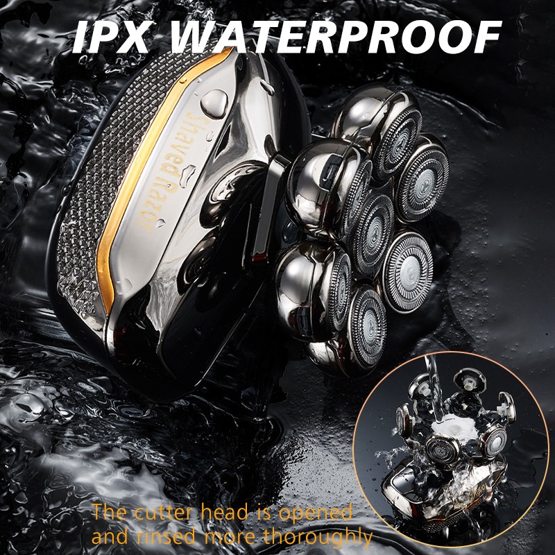 7D-Kopfrasierer für Männer, 5-in-1, elektrischer Herren-Kopfrasierer für Glatze, nass und trocken, wasserdichter Glatzenrasierer, Elektrorasierer für Männer