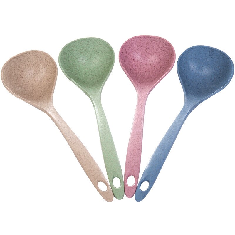 Degradable Tableware Eco-friendly Wheat Straw Spoon Cutlery Home Meal Tableware Soup Spoon Kitchen Cookware Kitchen Supplies