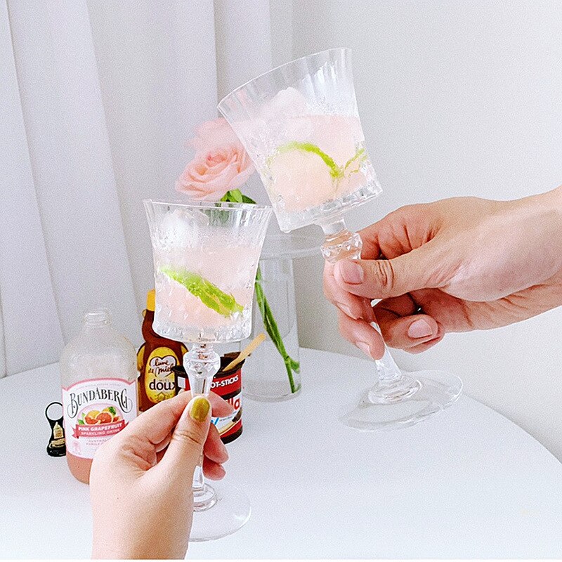 Romantic Love Series Goblet 150-280ml Lead-Free Crystal Vintage Red Wine Glass Champagne Whiskey Cup Fans Flat Cup