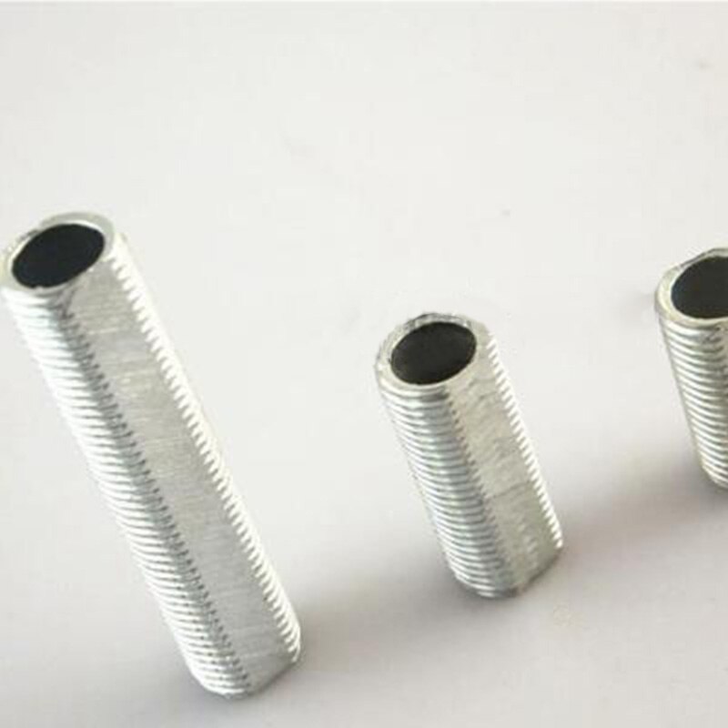 100pcs M10 Cut Edge Hollow Teeth Tube Galvanized Screw Rod Full Teeth Lighting Fittings