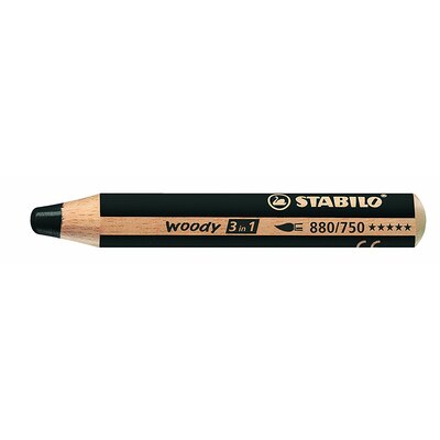6/10/18PCS German STABILO Invincible Colour Crayon 886 Ultra Coarse Water Soluble Colour Brush Set: Black