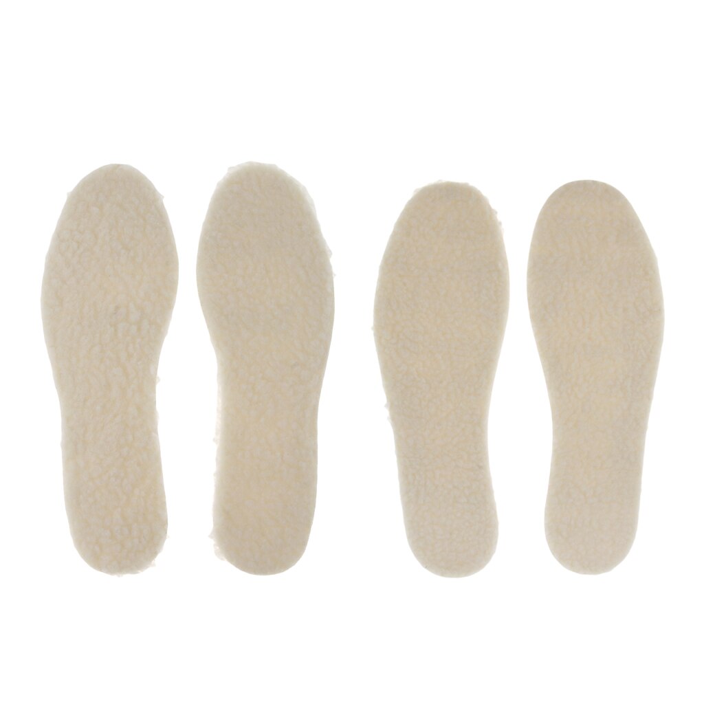 2 Pairs Fleece Warm Shoe Insoles Winter Thermal Boot Inserts Pads Kids Adult
