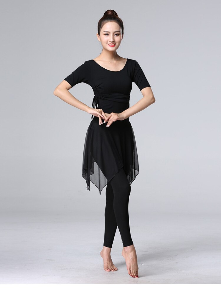 Pantalón de danza del vientre, pantalón de baile latino, falda, pantalón de entrenamiento Modal, vestido, pantalones de baile latino Irregular para mujeres