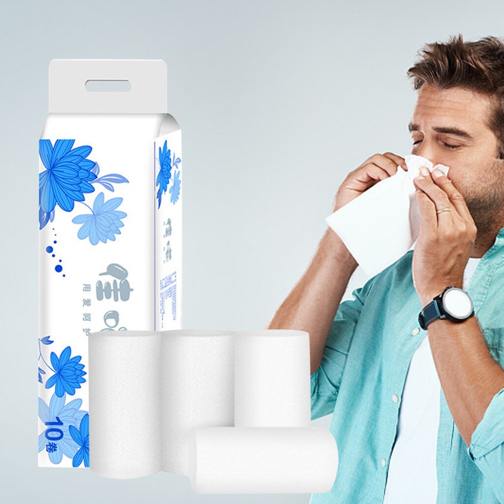 Papier hygiénique 4 plis papier toilette | rouleau géant, résistant et doux, 10 rouleaux, offre spéciale