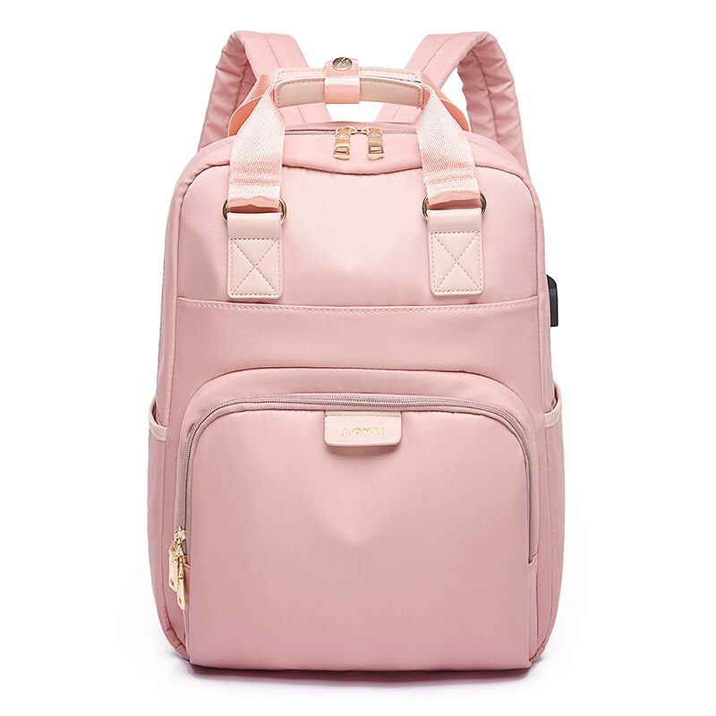 Laptop Backpack Women Waterproof Backpack For Macbook 13 13.3 14 15 15.4 15.6 inch Back Pack Men Slim Laptop bag: pink / 15-inch