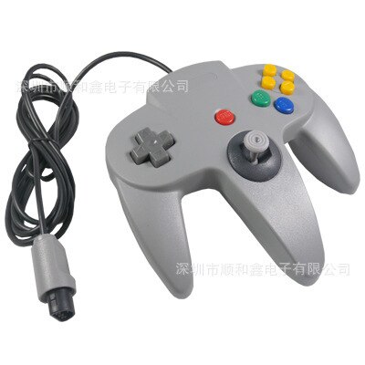 14 Colors For N64 Controller Joystick N64 Gaming Handrip Control: Grey