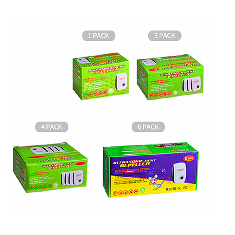 1 - 6 PCS Pest Reject Ultrasound Mouse Cockroach Repeller Device Insect Rats Spiders Mosquito Killer Pest Control Household Pest