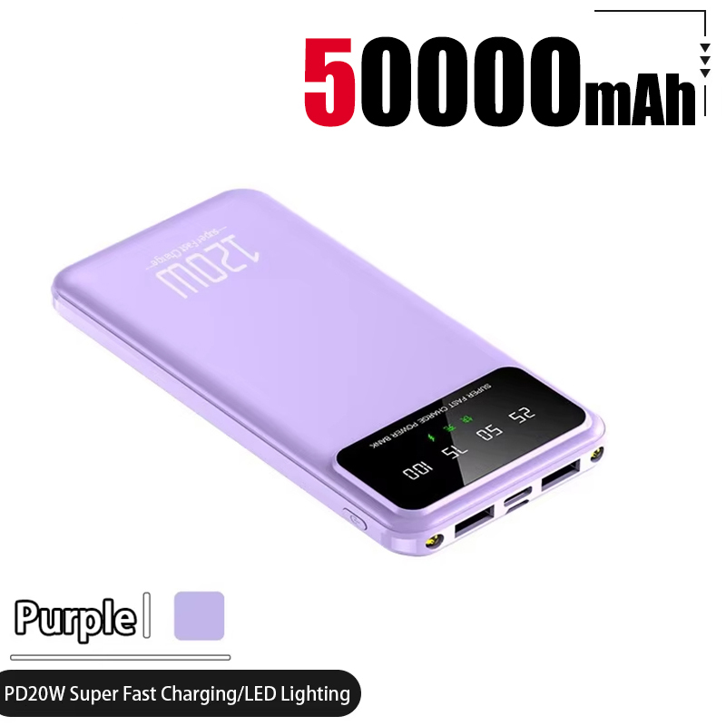 100000- mah-powerbank mit 120w schnellladefunktionen, hoher kapazität, externer akku für mobiltelefone, praktisch-zubehör: Grau