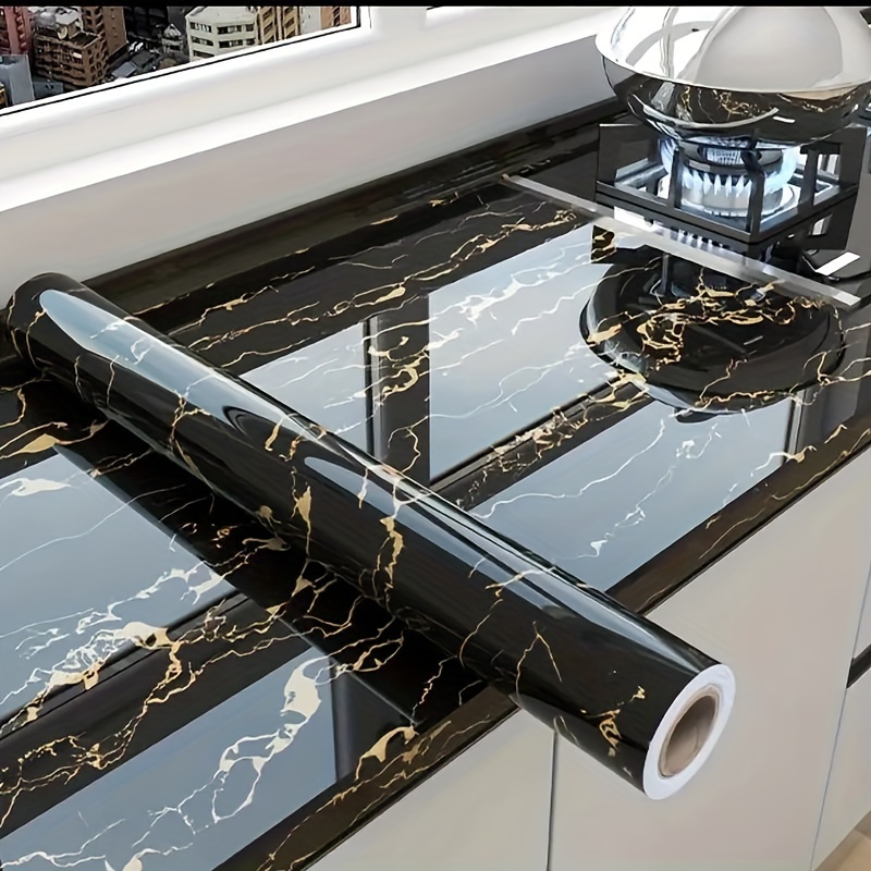 40cm kitchen self-adhesive wallpaper cabinet countertop contact paper PVC waterproof and oil-proof wallpaper wall sticker