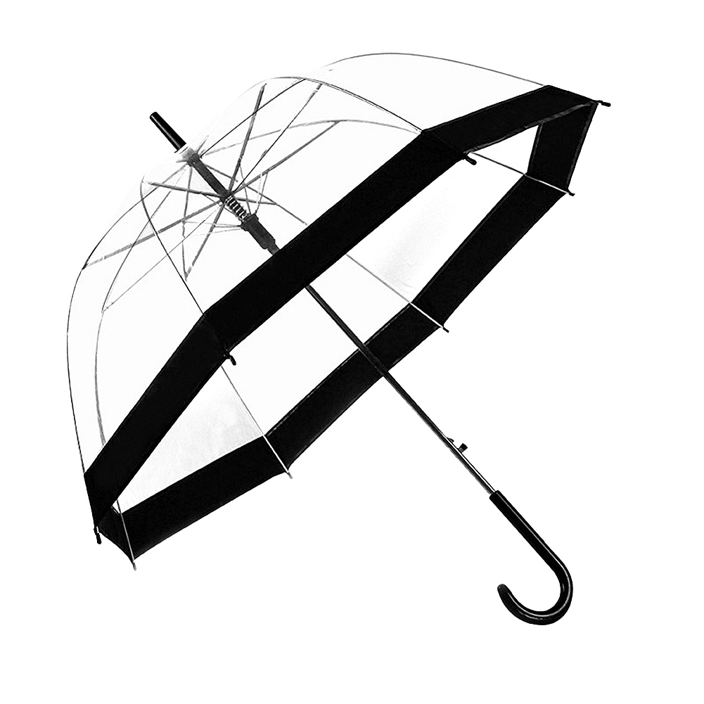 See Through Dome Paraplu Winddicht Transparante Lopen Paddestoel Paraplu Stijlvolle Paraplu