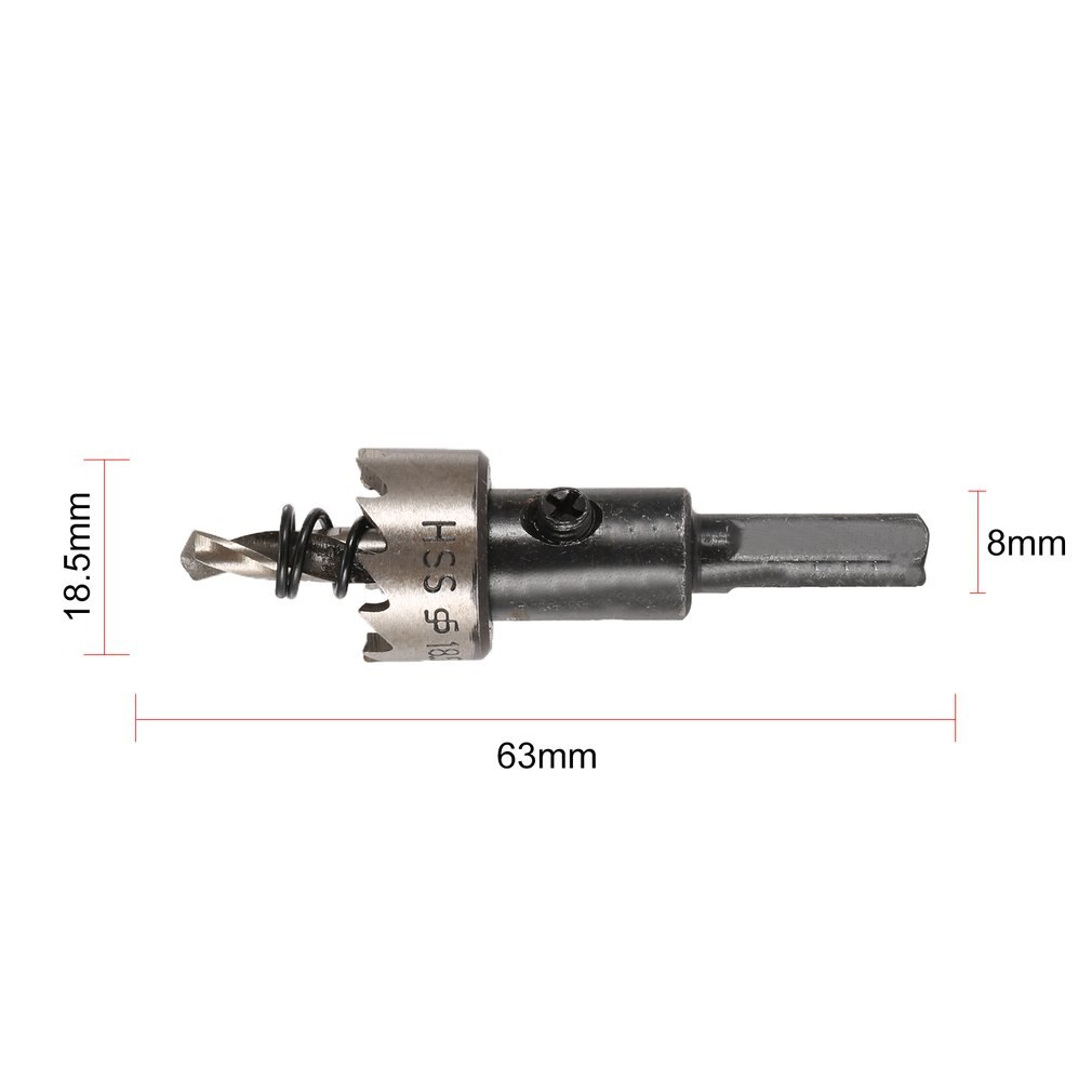 18.5MM Carbide Tip HSS Drill Stainless Steel Hole Saw Metal Wood Drilling Tool Hole Cut Tool For Installing Locks