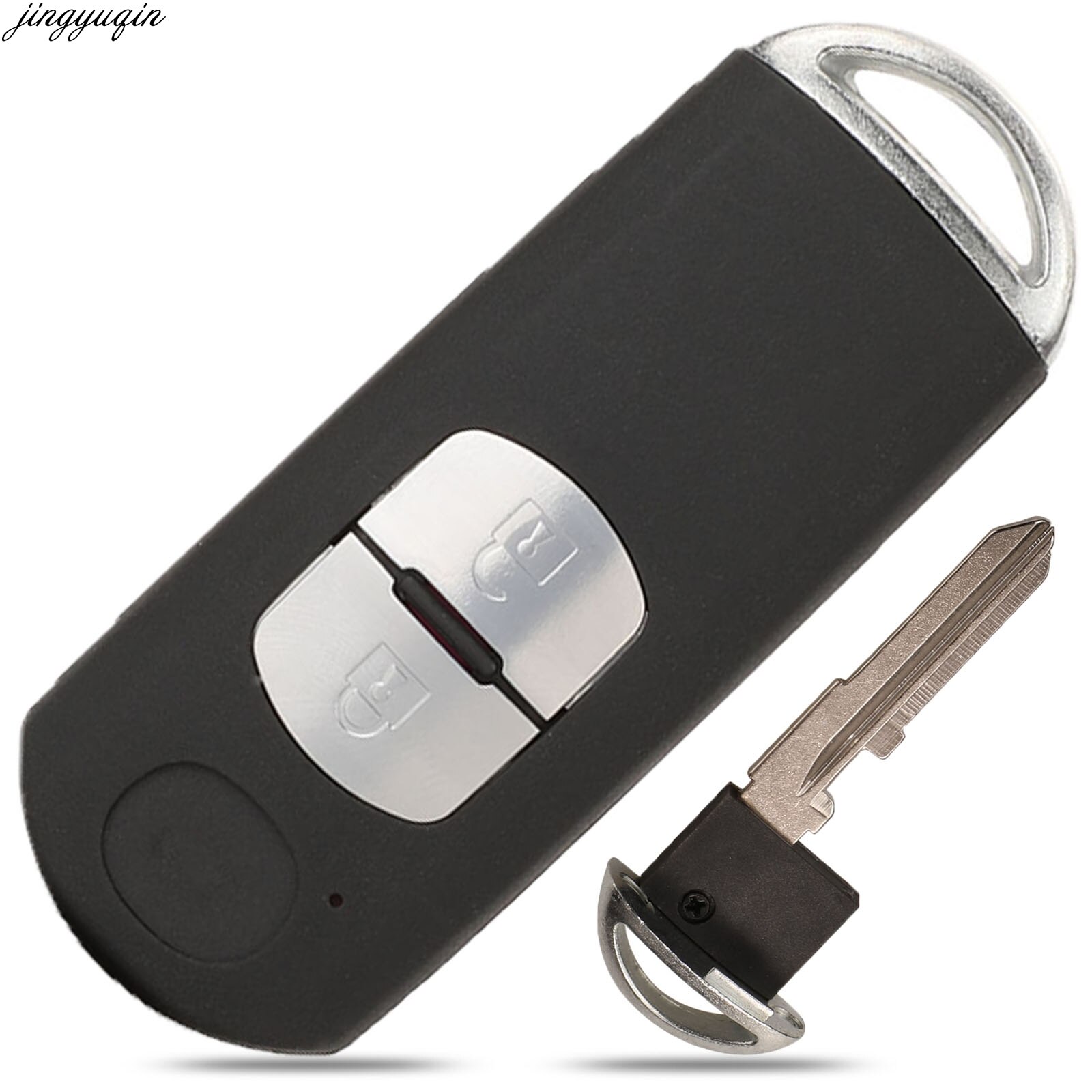 Jingyuqin funda para mando a distancia del coche Shell para MAZDA CX-3 CX-5 Axela Atenza 2/3/4 botones inteligente Fob de reemplazo