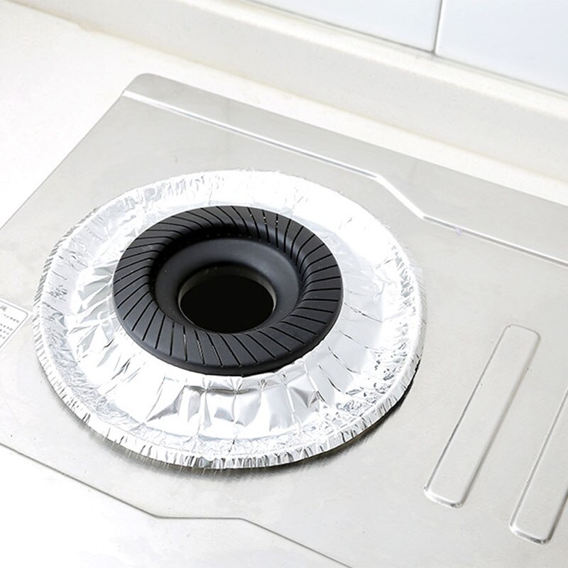Kitchen Gas stove aluminum foil paper high temperature resistant gas stove gas stove foil oil-proof cleaning pad ten pieces