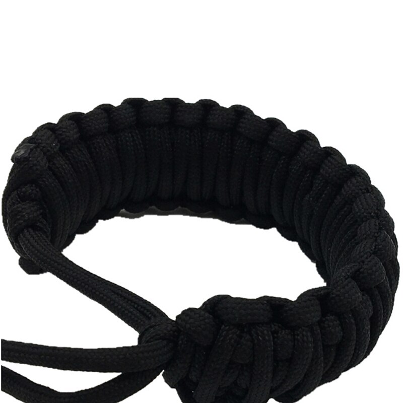 Verstelbare Sterke Camera Verstelbare Pols Lanyard Strap Grip Weave Cord Voor Para Koord DSLR: Black
